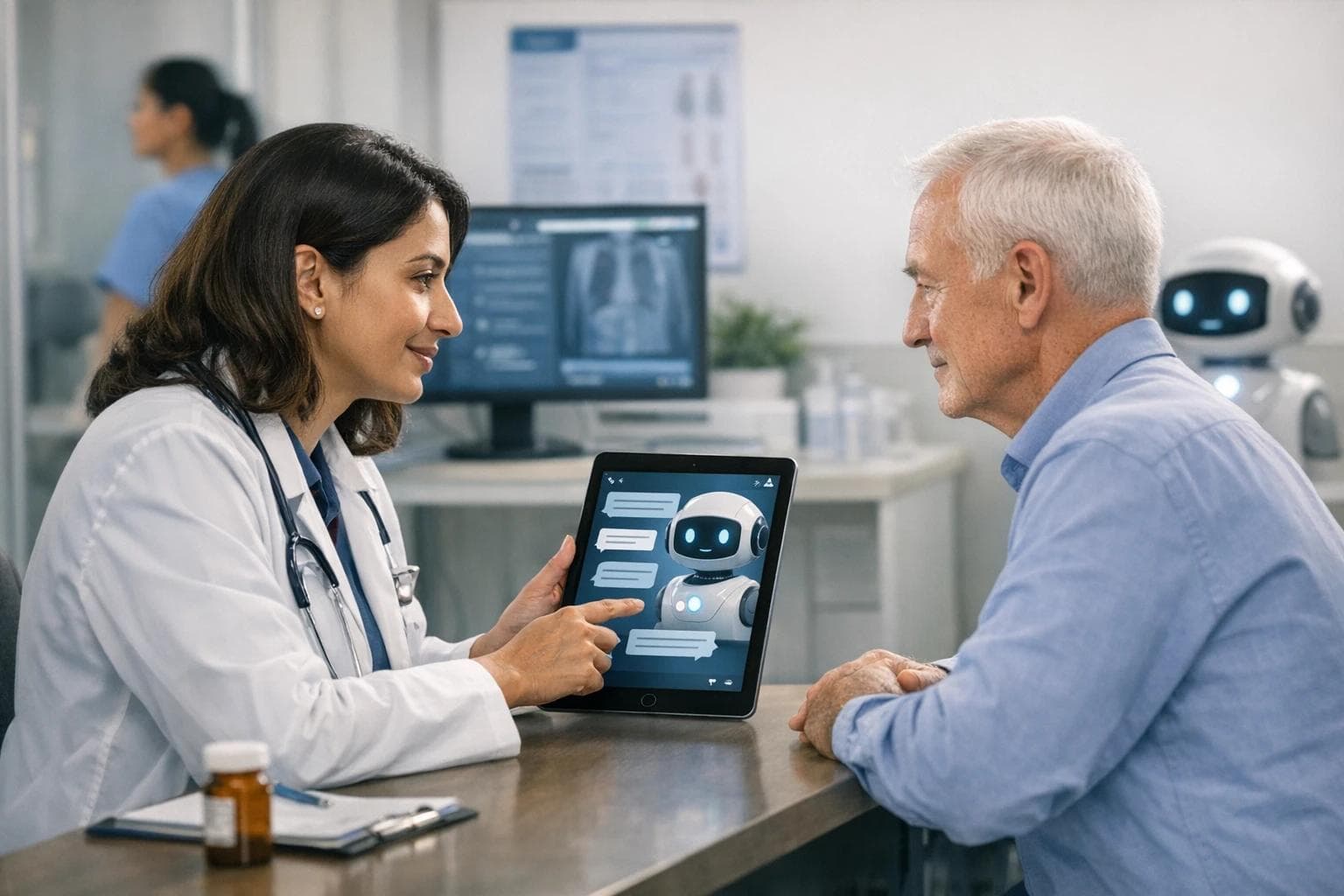 Editorial hero image for AI Chatbots in Healthcare: Features, Use Cases, Examples & Cost Analysis